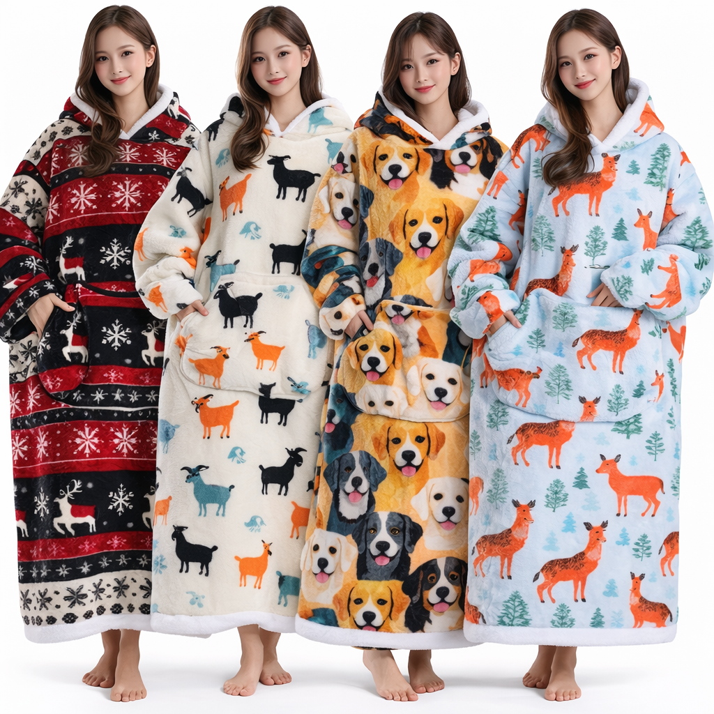 超ロング着る毛布｜フード＆袖付きで家事もOK ふわもこ暖かルームウェア（今だけ9,980円）