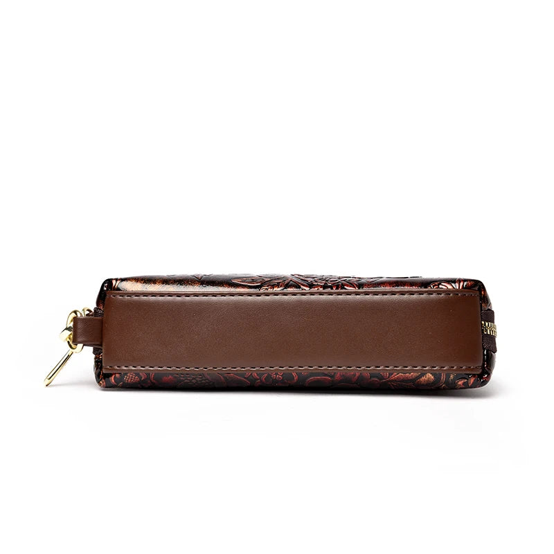 レディース 長財布 リストレット付き スマホ収納 クラッチバッグ カードホルダー ジッパー