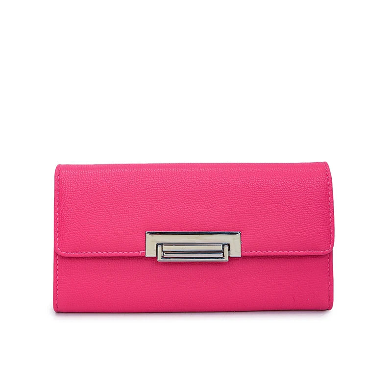 レディース 長財布 PUレザー ミニマリスト シンプル 無地 コインポケット クラッチバッグ