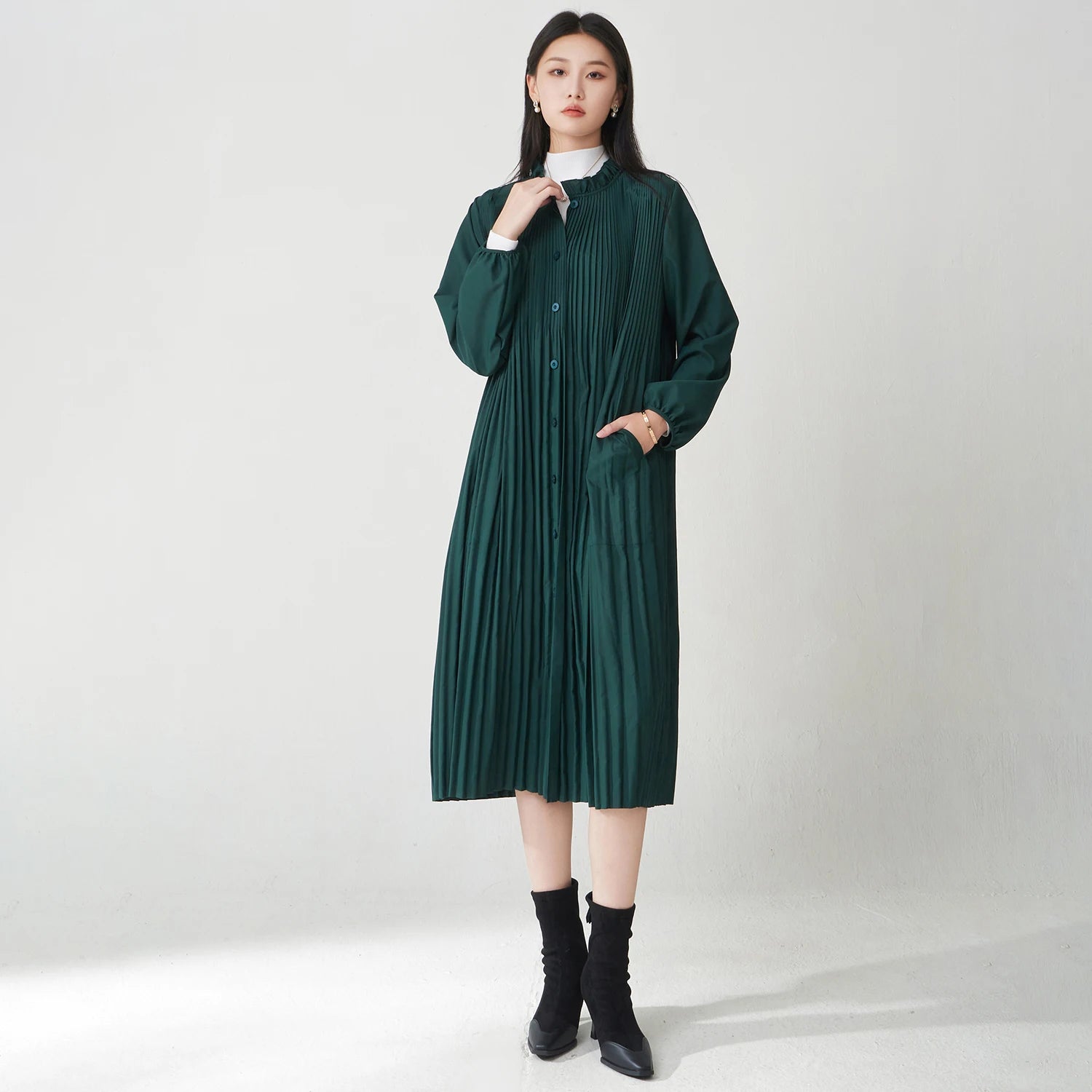 レディース ウィンドブレーカー 秋冬 カーディガンコート 英国風 無地 ジャケット