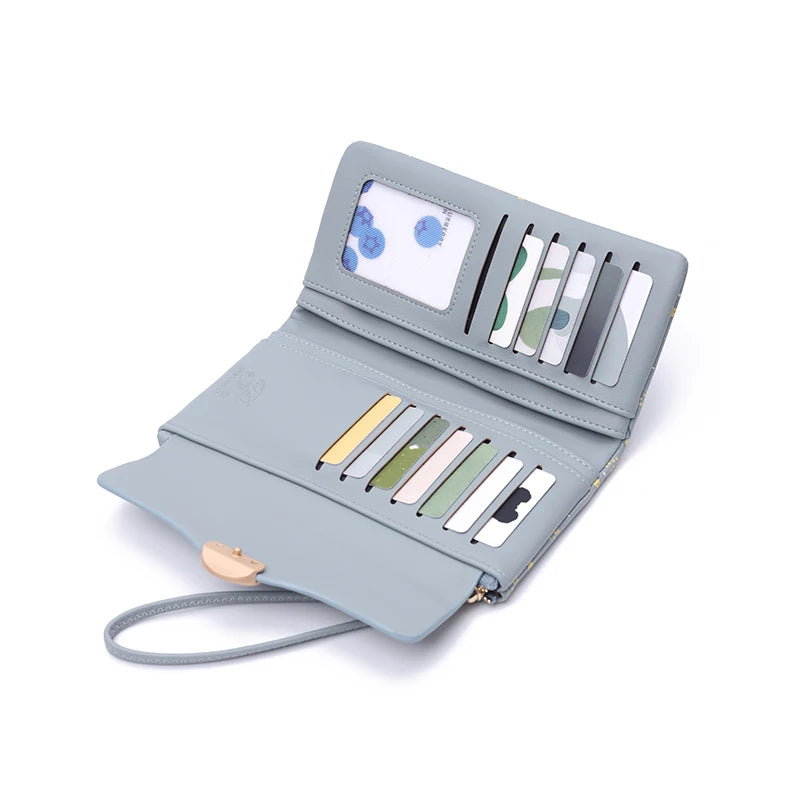 大人かわいい カートゥーン柄 長財布（リストレット付き）｜全6色