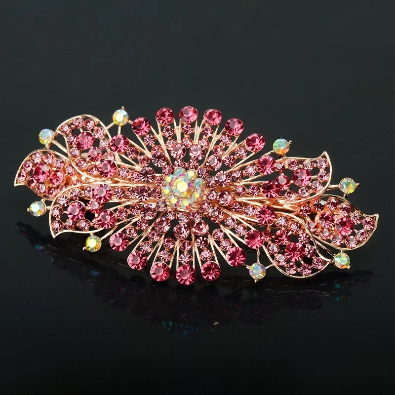 キラッと華やぐ フラワーヘアクリップ（単品・選べるカラー）