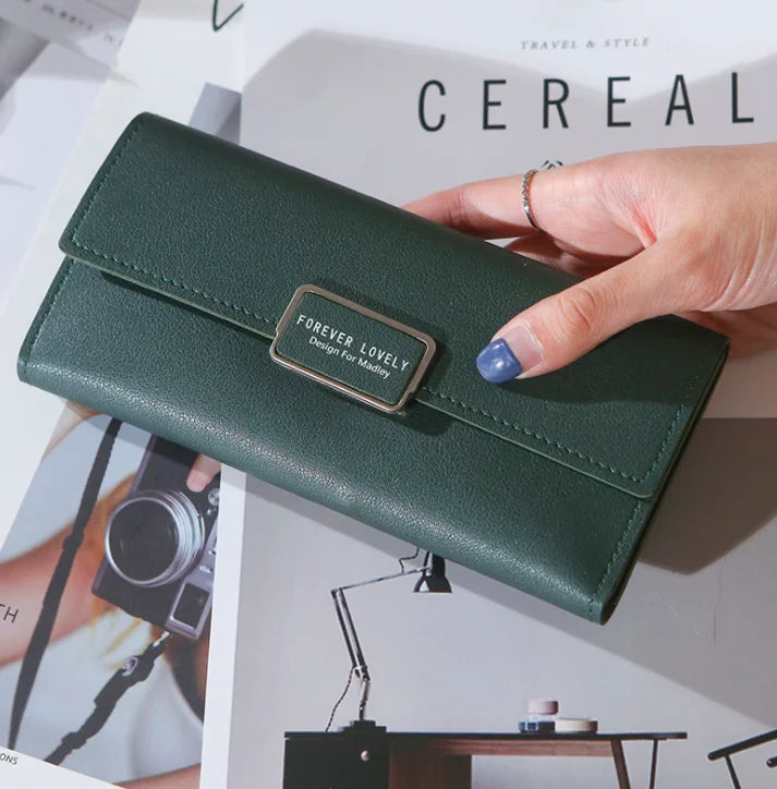 レディース 長財布 レザー ハスプ留め スマホ収納 クラッチ カードホルダー