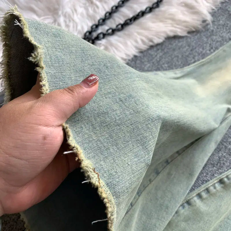 レディース ジーンズ 秋 シックなデイリー フレアパンツ グラデーションカラー ハイストリート フルレングス ファッション 万能 気品 シンプル 光沢