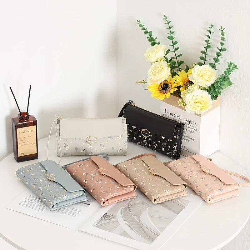 大人かわいい カートゥーン柄 長財布（リストレット付き）｜全6色