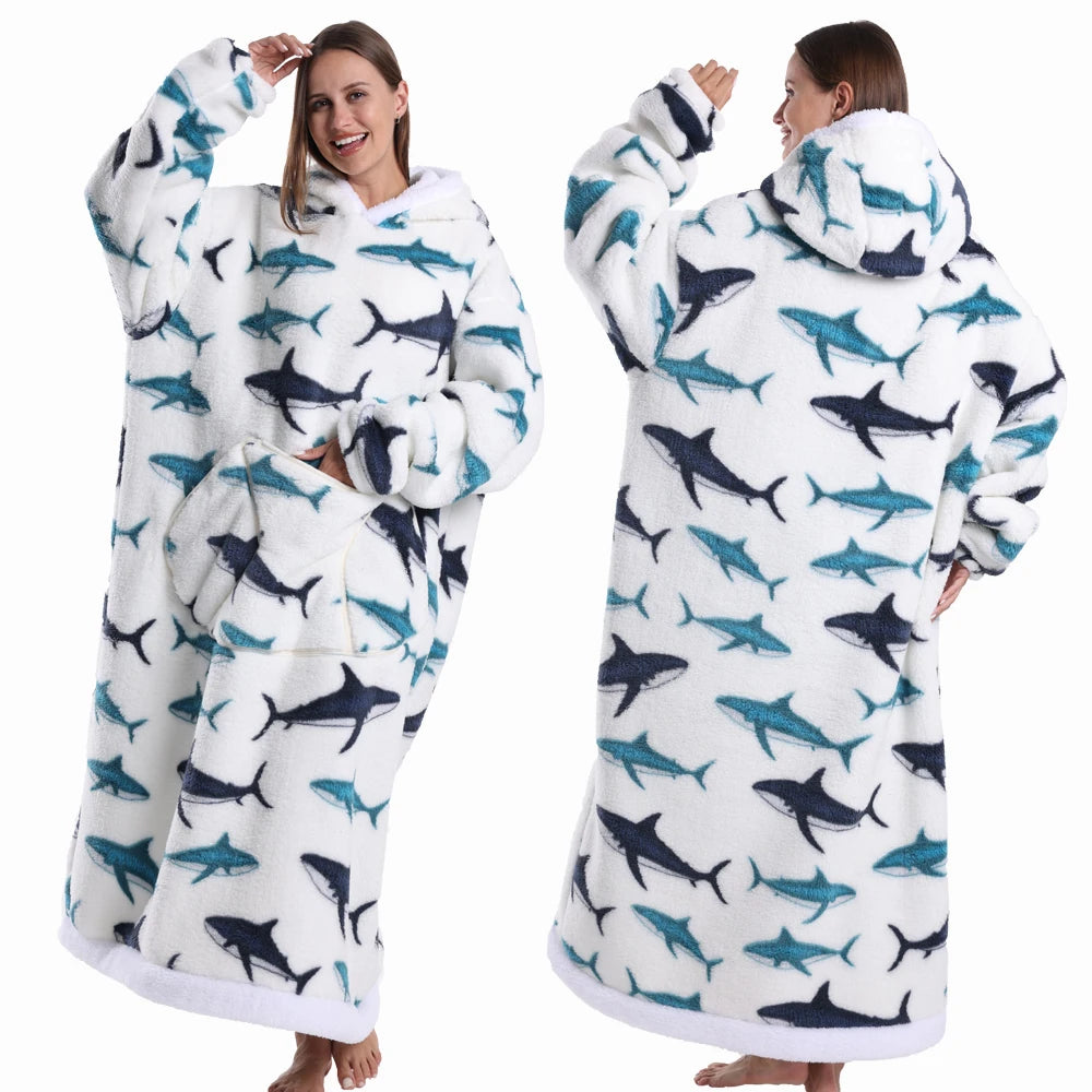 超ロング着る毛布｜フード＆袖付きで家事もOK ふわもこ暖かルームウェア（今だけ9,980円）