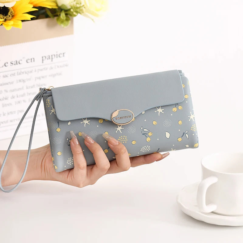 大人かわいい カートゥーン柄 長財布（リストレット付き）｜全6色