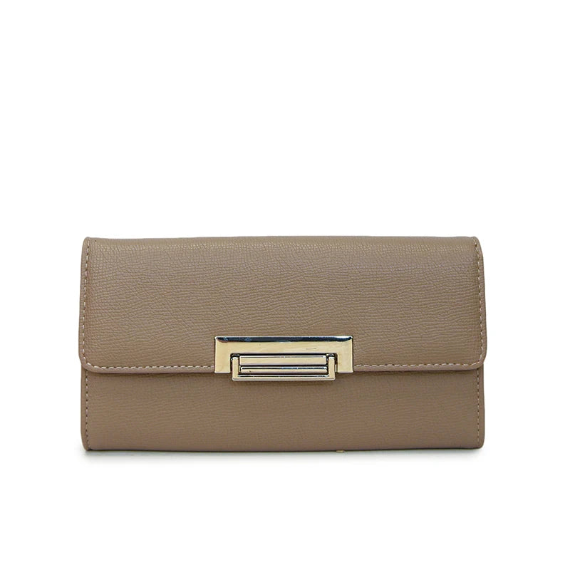 レディース 長財布 PUレザー ミニマリスト シンプル 無地 コインポケット クラッチバッグ