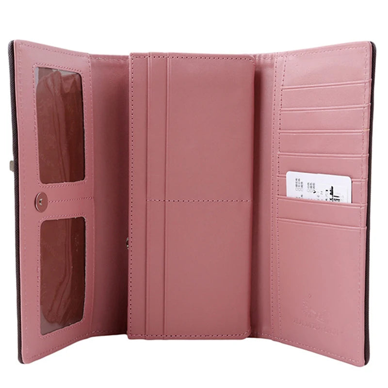 レディース 長財布 多機能 PUレザー コインパース カードホルダー クラッチ ギフト