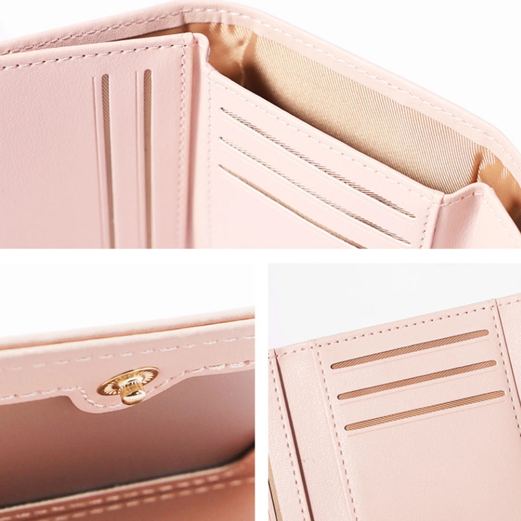 レディース カートゥーン ラッキーダック 二つ折り財布 PUレザー カードホルダー カワイイ