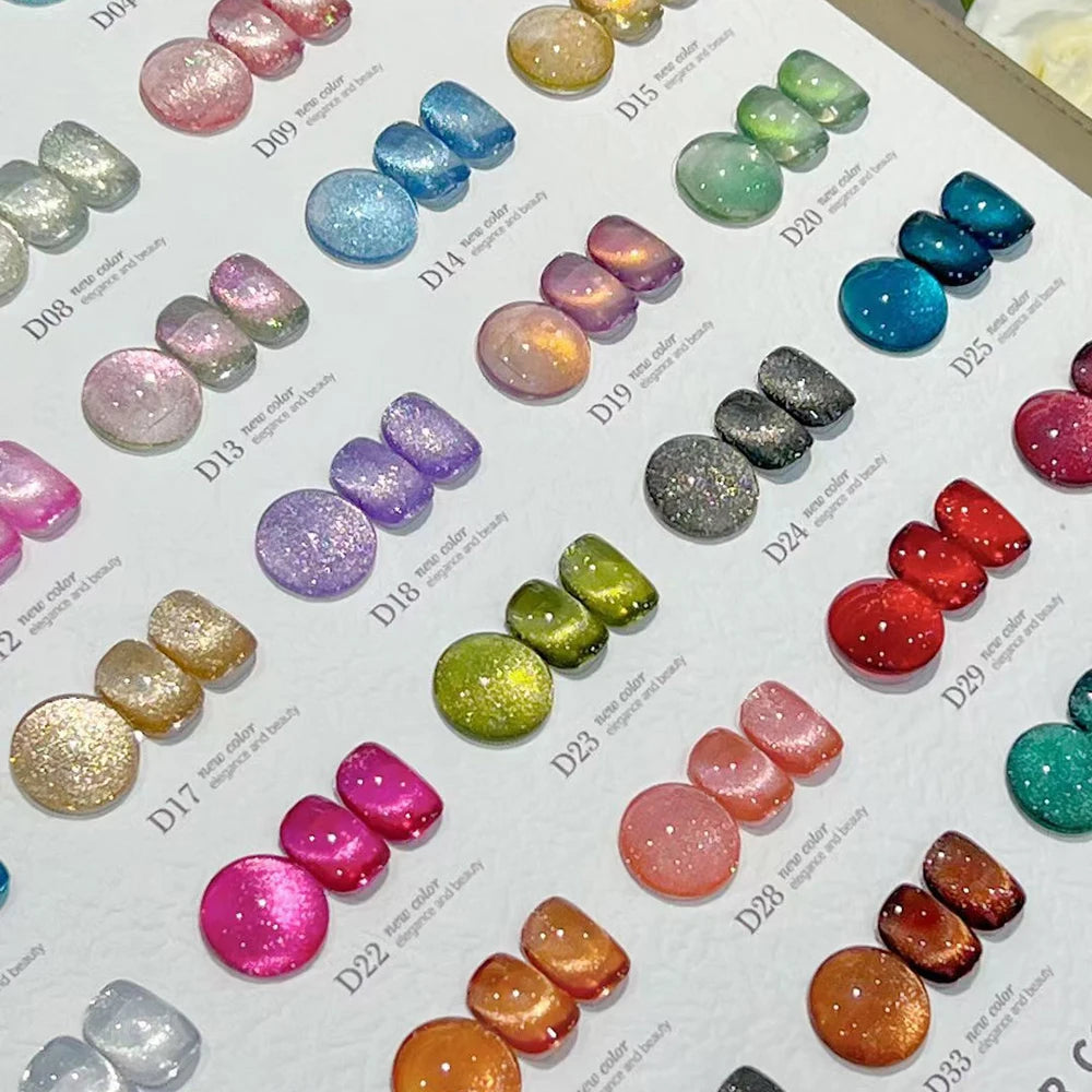 9Dキャッツアイジェルネイル 35色セット カラーボード付き - マグネットジェルネイル UV/LED対応