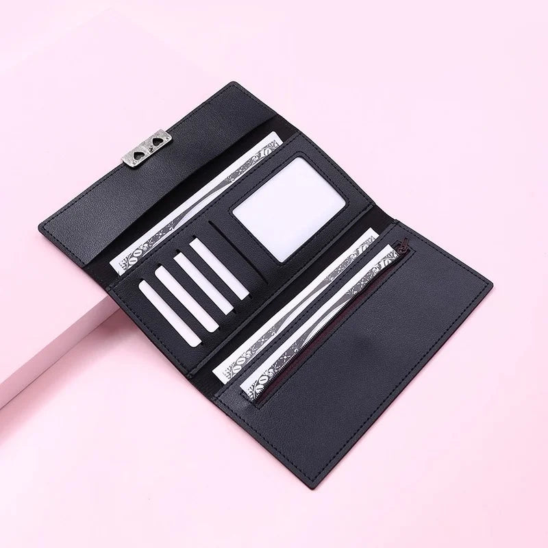 レディース 長財布 レザー ハスプ留め スマホ収納 クラッチ カードホルダー