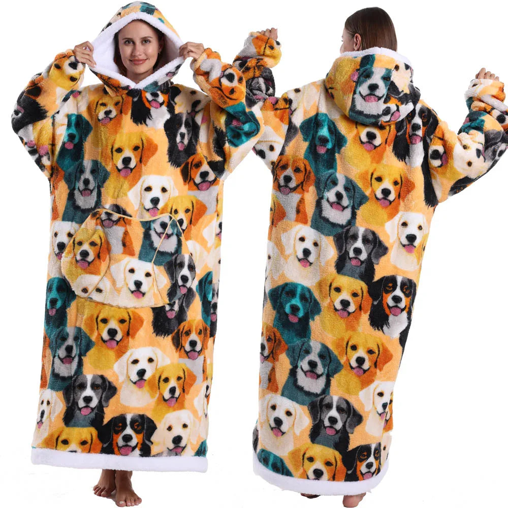 超ロング着る毛布｜フード＆袖付きで家事もOK ふわもこ暖かルームウェア（今だけ9,980円）