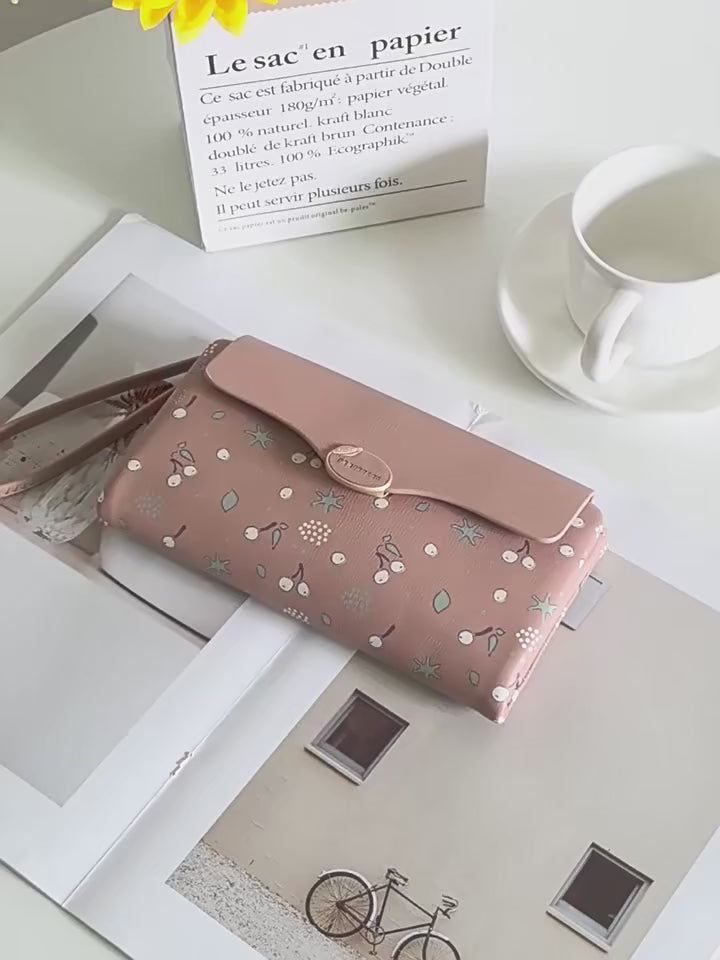 大人かわいい カートゥーン柄 長財布（リストレット付き）｜全6色